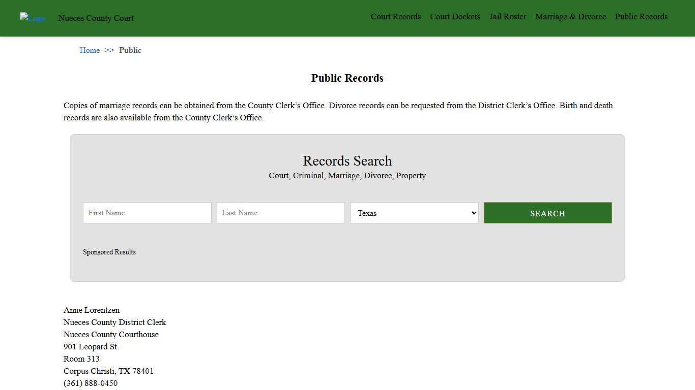 Public Records Nueces County Court