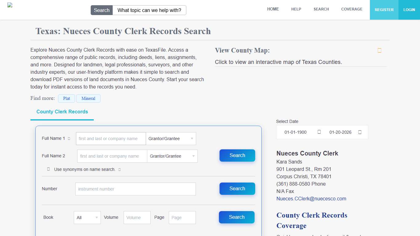 Nueces County Clerk Records Search TexasFile